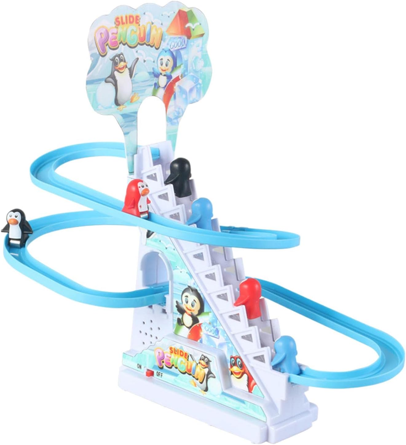 Juguete de pista de pinguinos escaladas