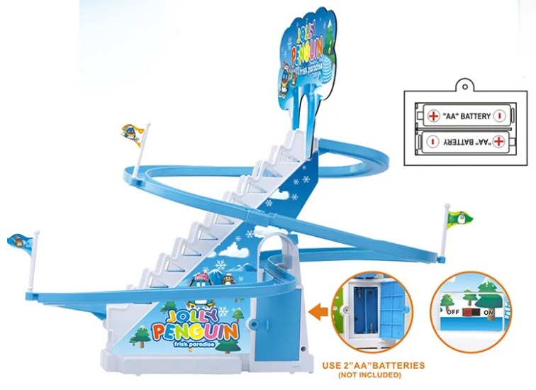 Juguete de pista de pinguinos escaladas