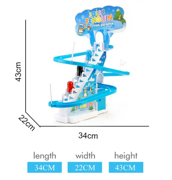 Juguete de pista de pinguinos escaladas