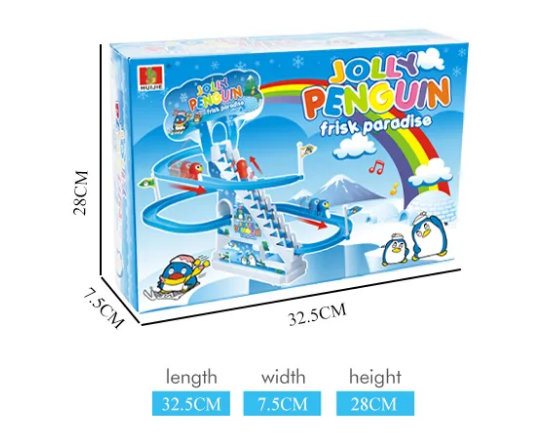 Juguete de pista de pinguinos escaladas