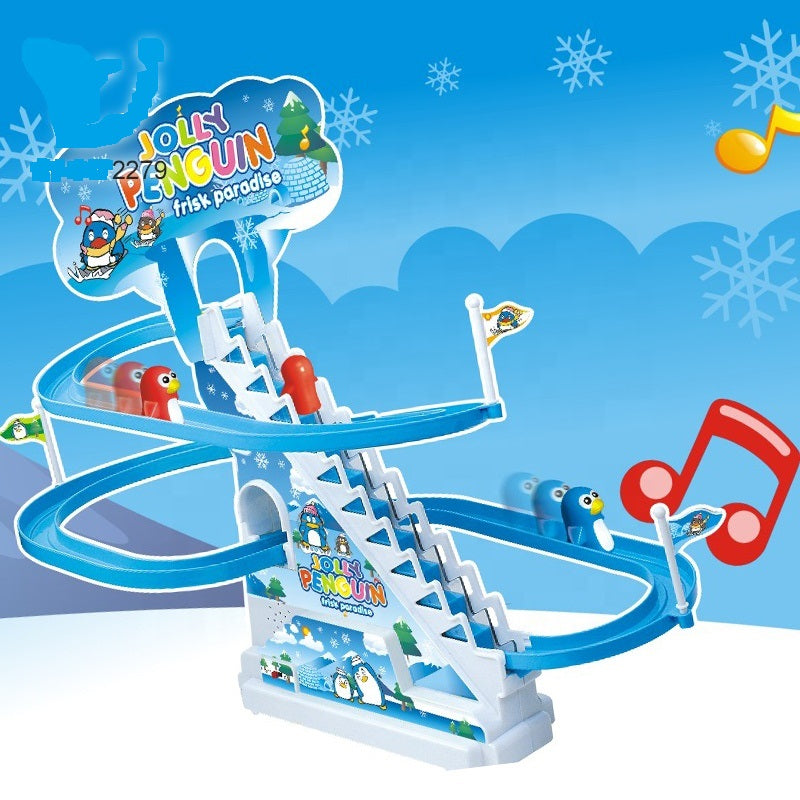 Juguete de pista de pinguinos escaladas