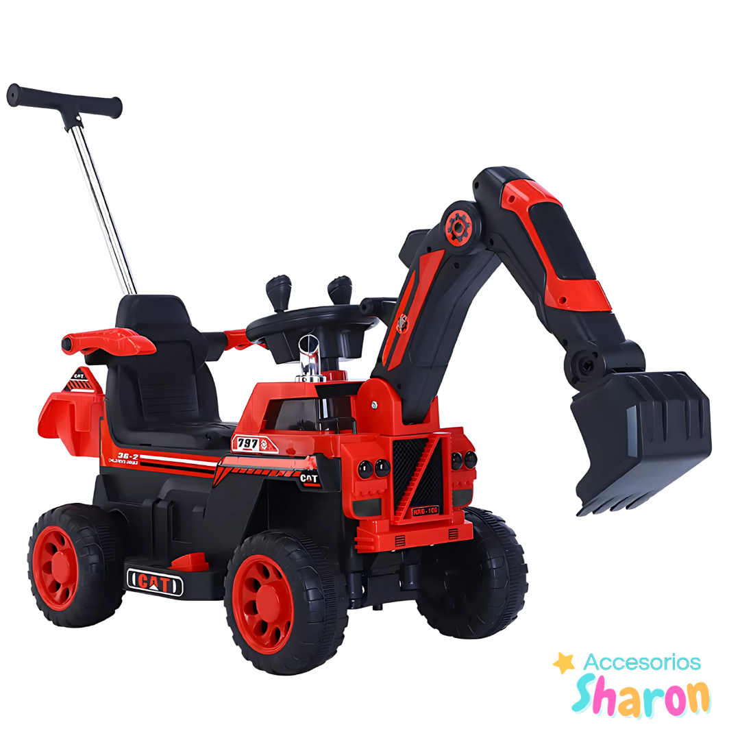 Retroexcavadora Carro Electrónico Moderno Increíble Juguete