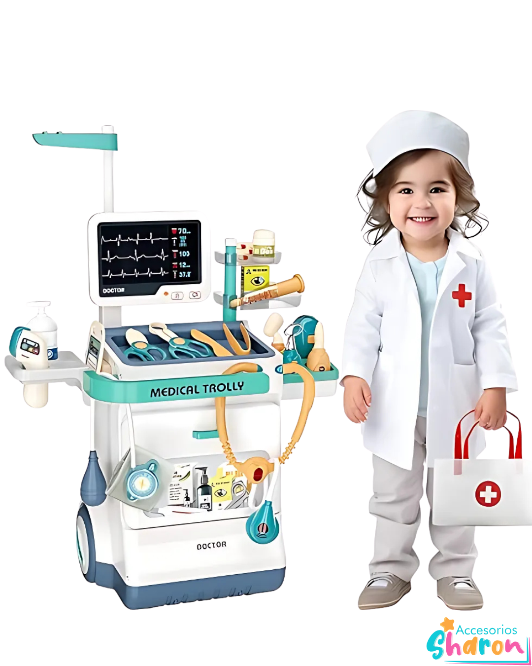 Carrito Médico Infantil Doctor Medical Trolley