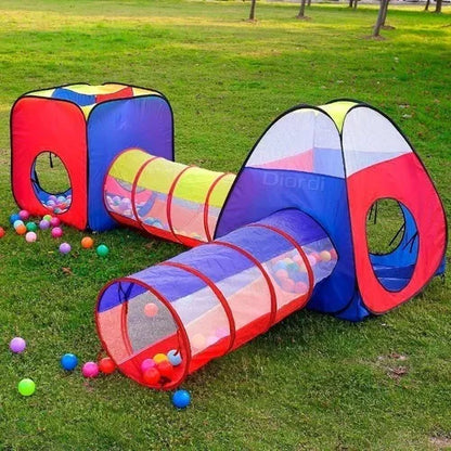 Carpa multicolor con túnel